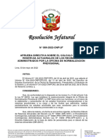 RJ 089 2022 ONP JF Directiva Calculo Actuarial Regimenes Previsionales ONP HR 024705 2022