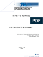 Material Instrucional Unidade I - Direito Romano
