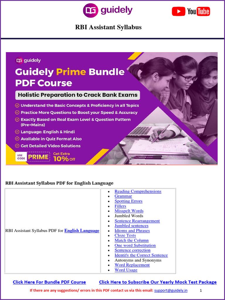 RBI Assistant Syllabus 2023 PDF | PDF | Reason | Computer Science