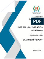NCE 2021 2022 Art Design Examiners Report