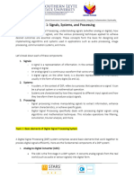 Unit 1 Signals Systems and Processing