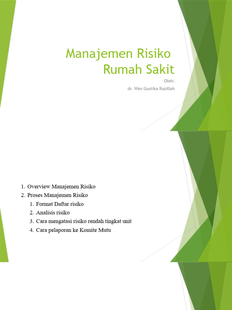 Manajemen Risiko Slide Pdf