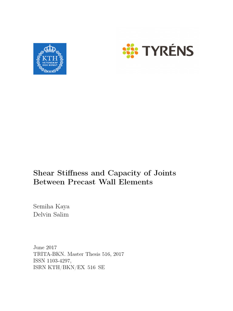 Shear Capacity of Precast Concrete Joints | PDF