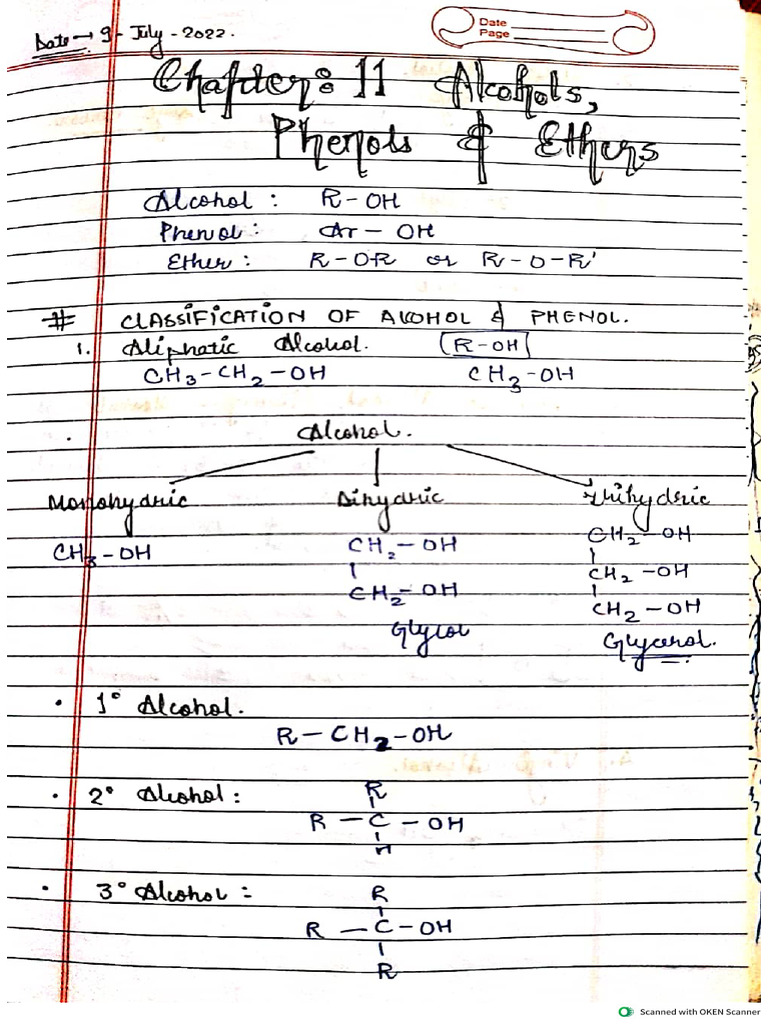 Alcohol Phenol and Ether | PDF