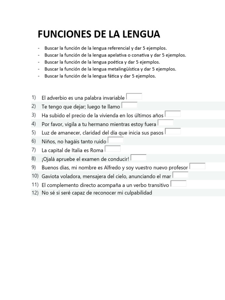 Funciones de La Lengua | PDF