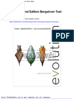 Dwnload Full Evolution 2nd Edition Bergstrom Test Bank PDF
