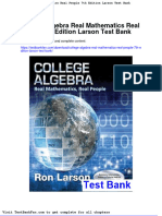 Dwnload Full College Algebra Real Mathematics Real People 7th Edition Larson Test Bank PDF