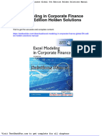 Dwnload Full Excel Modeling in Corporate Finance Global 5th Edition Holden Solutions Manual PDF