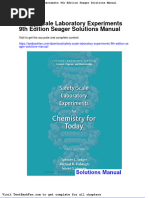 Dwnload Full Safety Scale Laboratory Experiments 9th Edition Seager Solutions Manual PDF