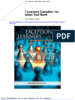 Exceptional Learners Canadian 1st Edition Hallahan Test BanDwnload Full Exceptional Learners Canadian 1st Edition Hallahan Test Bank PDF