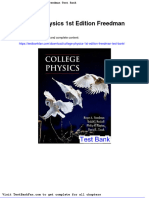 Dwnload Full College Physics 1st Edition Freedman Test Bank PDF
