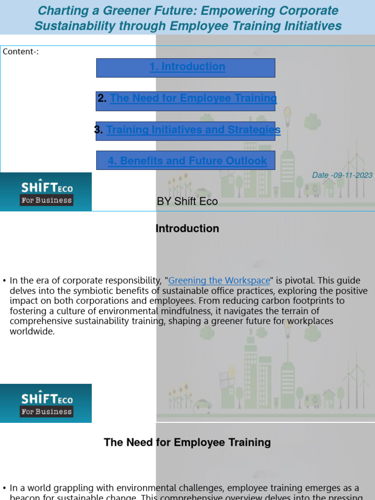 Employee Training Pdf Sustainability Energy Conservation