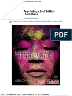 Abnormal Psychology 2nd Edition Rosenberg Test Bank