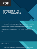 Introduction To Java Programming