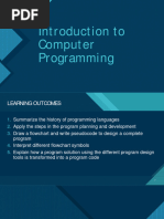 Introduction To Computer Programming