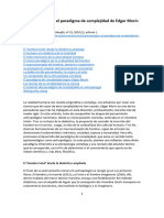 La Antropologia y El Paradigma de Complejidad de EdgarMorin