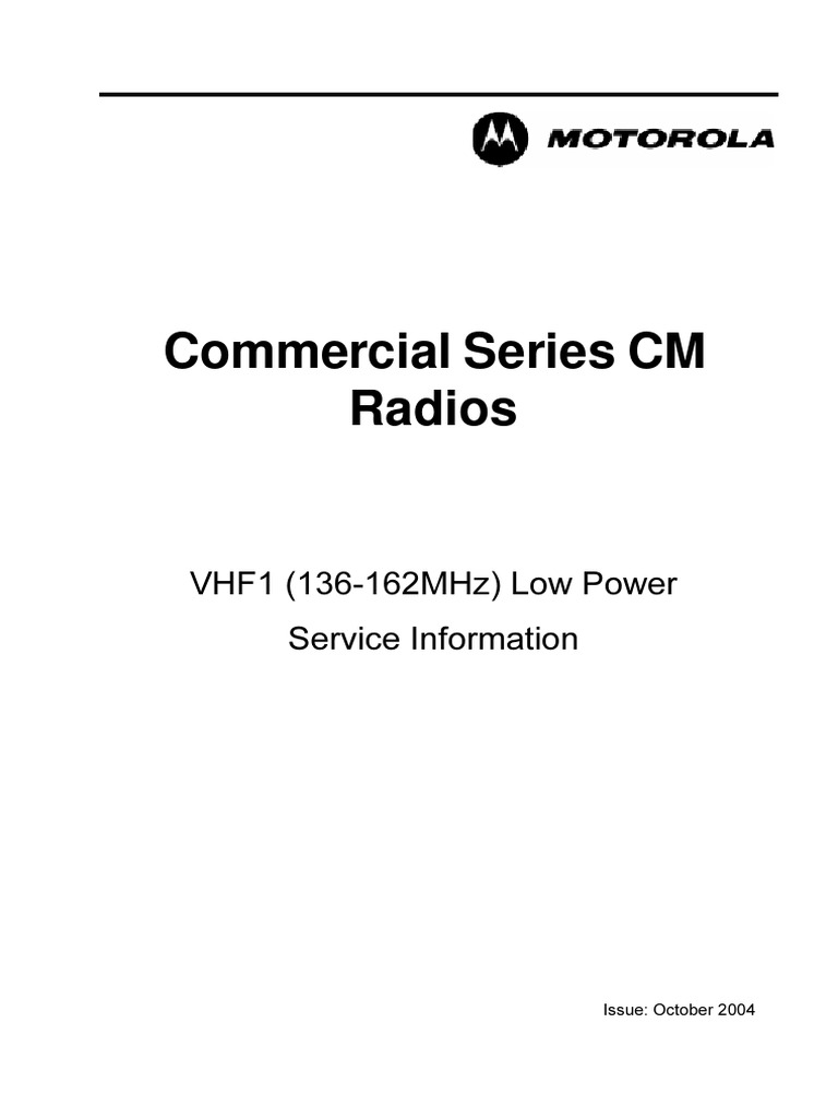 Motorola cm140 | Download Free PDF | Amplifier | Detector (Radio)
