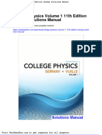 Dwnload Full College Physics Volume 1 11th Edition Serway Solutions Manual PDF