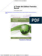 Dwnload Full International Trade 4th Edition Feenstra Solutions Manual PDF