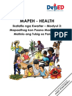 HEALTH 1 Q3 MODULE 3 Mapaathag Kon Paano Masiguro Nga Matinlo Ang Tubig Sa Panimalay