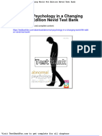 Dwnload Full Abnormal Psychology in A Changing World 9th Edition Nevid Test Bank PDF