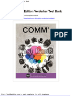 Dwnload Full Comm 4th Edition Verderber Test Bank PDF