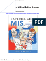 Experiencing Mis 2nd Edition Kroenke Test Bank