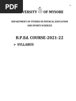 B.p.ed Syllabus