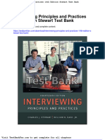 Dwnload Full Interviewing Principles and Practices 14th Edition Stewart Test Bank PDF