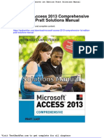 Dwnload Full Microsoft Access 2013 Comprehensive 1st Edition Pratt Solutions Manual PDF