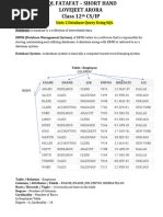 SQL FataFAT - Lovejeet Arora 12 CS and IP