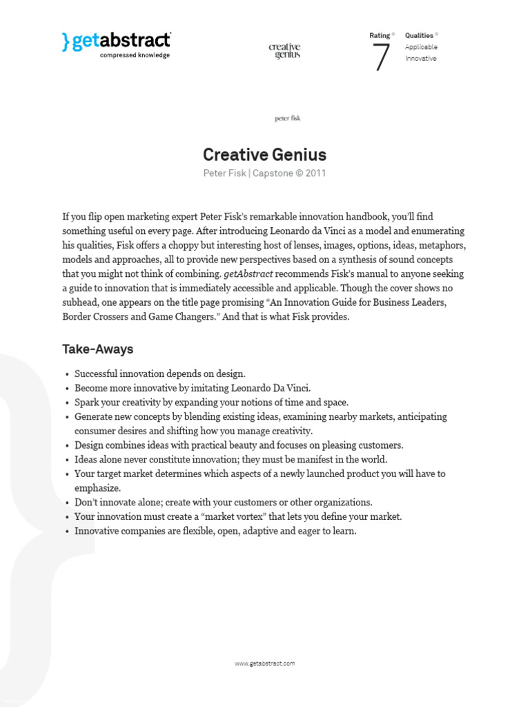 Creative Genius | PDF