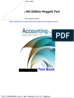 Dwnload Full Accounting 9th Edition Hoggett Test Bank PDF