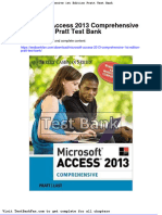 Dwnload Full Microsoft Access 2013 Comprehensive 1st Edition Pratt Test Bank PDF