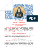 Paraclisul Sfântului Cuvios Gavriil Georgianul (2 Noiembrie)