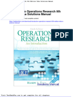 Dwnload Full Introduction Operations Research 9th Edition Taha Solutions Manual PDF