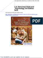 Dwnload Full Introduction To Abnormal Child and Adolescent Psychology 3rd Edition Weis Test Bank PDF
