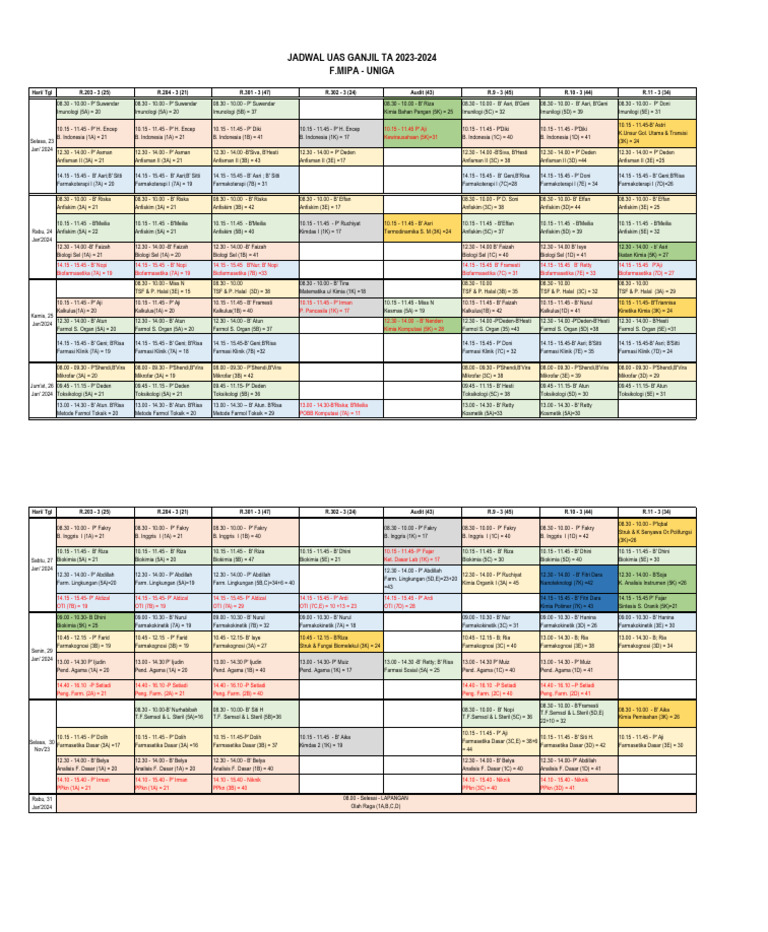 Jadwal UAS 20232024 PDF