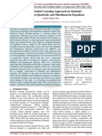 Impact of Blended Learning Approach On Students' Achievement in Quadratic and Simultaneous Equations