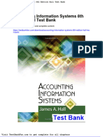 Dwnload Full Accounting Information Systems 8th Edition Hall Test Bank PDF