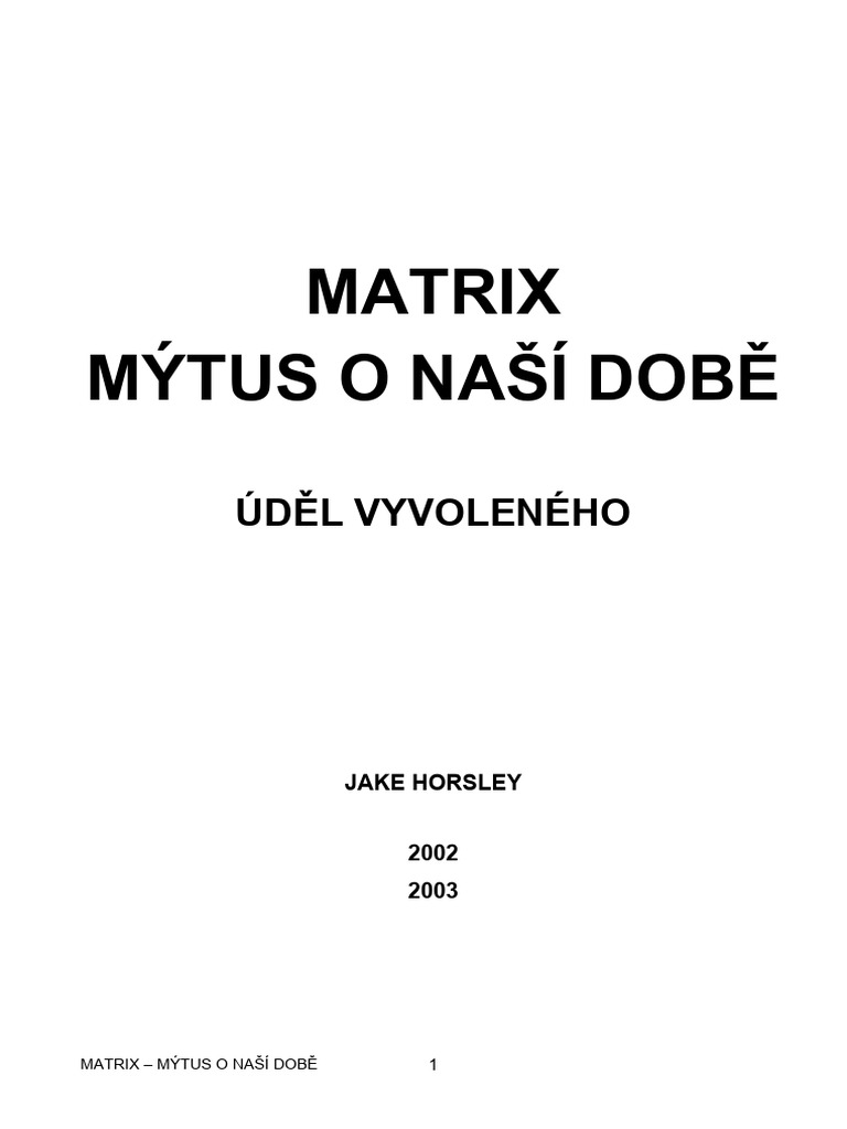 Matrix Manual | PDF