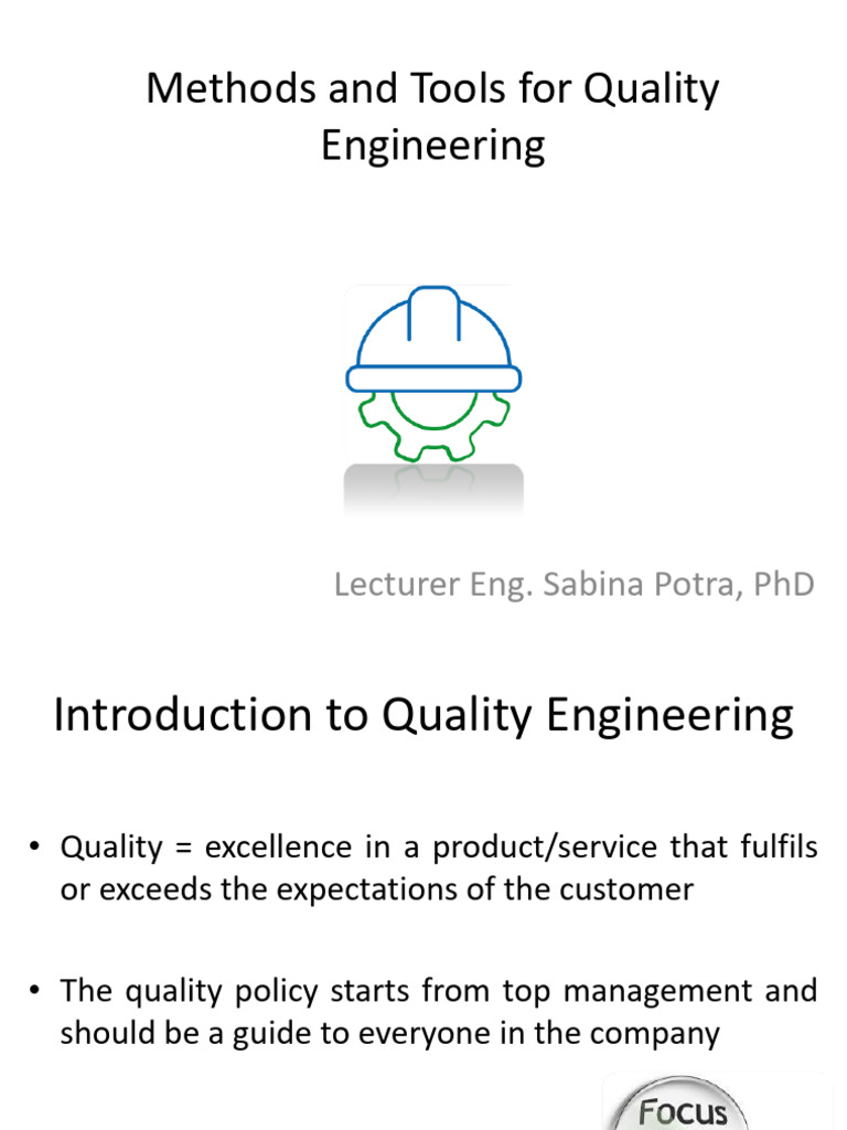 Quality Engineering Methods and Tools | PDF | Audit | Iso 9000