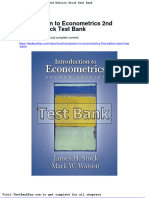 Dwnload Full Introduction To Econometrics 2nd Edition Stock Test Bank PDF