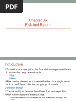 Chapter Six Risk and Return