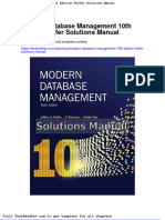 Dwnload Full Modern Database Management 10th Edition Hoffer Solutions Manual PDF