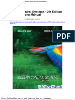 Dwnload Full Modern Control Systems 12th Edition Dorf Solutions Manual PDF