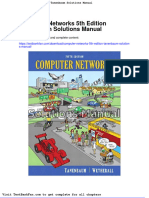 Dwnload Full Computer Networks 5th Edition Tanenbaum Solutions Manual PDF