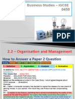 iGCSE - 2.2 - Organisation and Management
