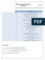 2000 Core English Words 1 - Word Test - ENG