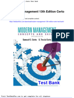Dwnload Full Modern Management 13th Edition Certo Test Bank PDF